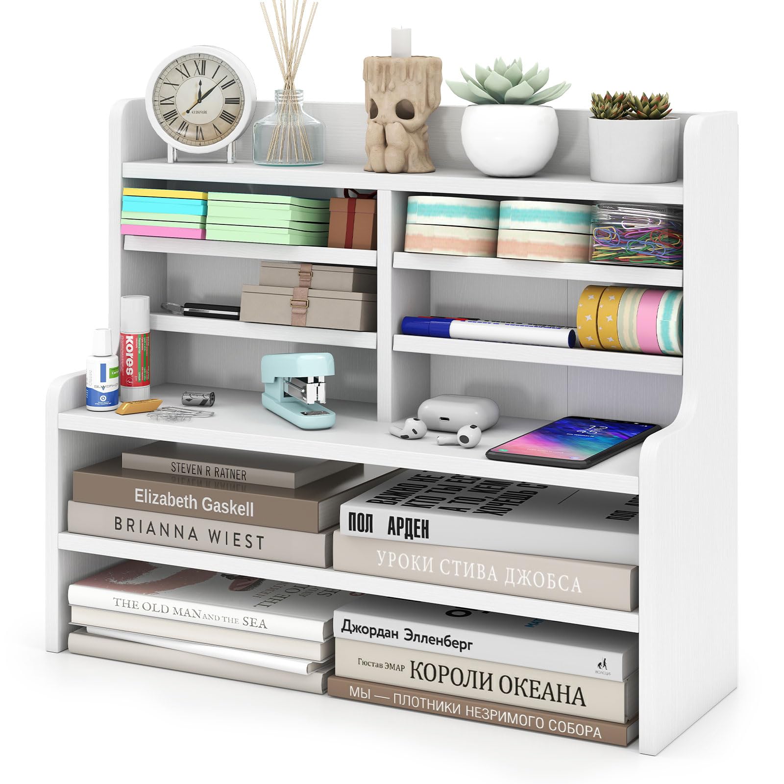 Tangkula Double 6-Tier Desktop File Organizer